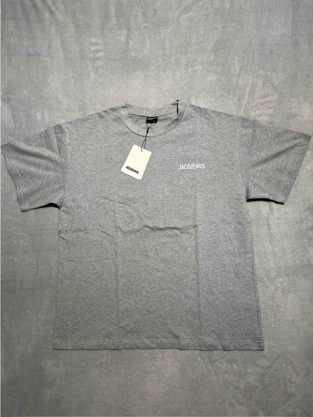 Jacquemus Light Grey Logo Short Sleeve Tee